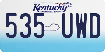 KY license plate 535UWD