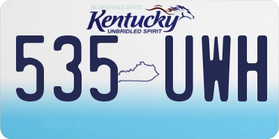 KY license plate 535UWH