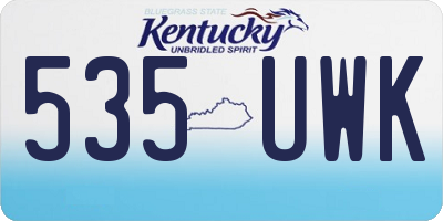 KY license plate 535UWK