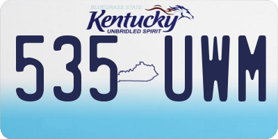 KY license plate 535UWM
