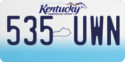 KY license plate 535UWN