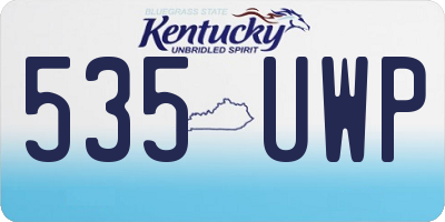 KY license plate 535UWP