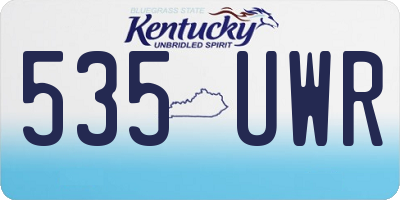 KY license plate 535UWR