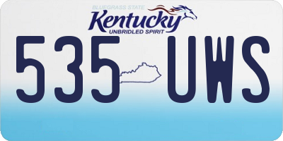 KY license plate 535UWS