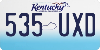 KY license plate 535UXD
