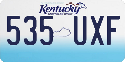 KY license plate 535UXF