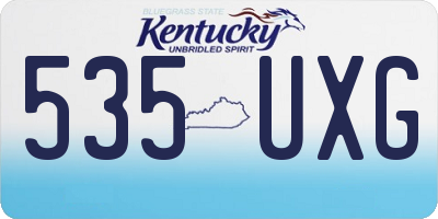 KY license plate 535UXG
