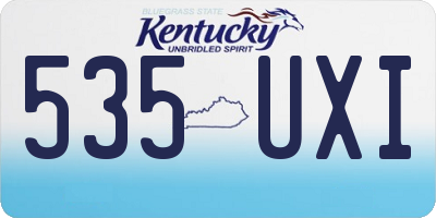 KY license plate 535UXI