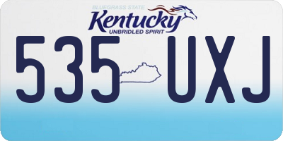 KY license plate 535UXJ