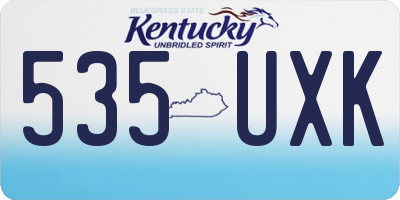 KY license plate 535UXK