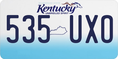 KY license plate 535UXO