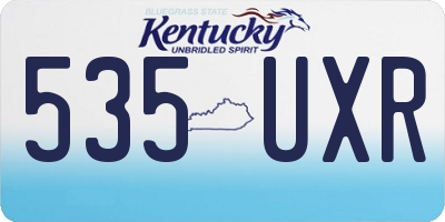 KY license plate 535UXR