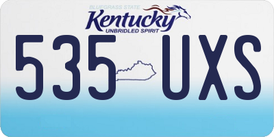 KY license plate 535UXS