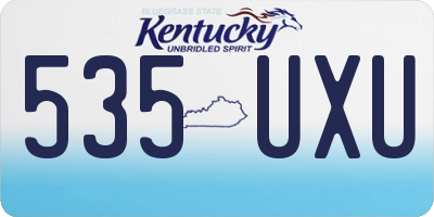 KY license plate 535UXU