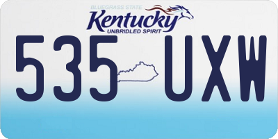 KY license plate 535UXW