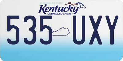 KY license plate 535UXY