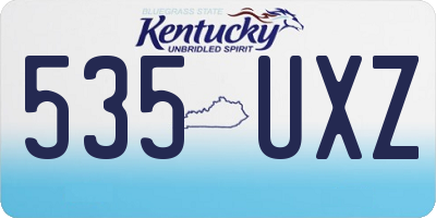 KY license plate 535UXZ