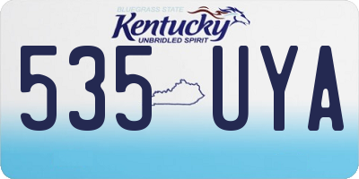 KY license plate 535UYA