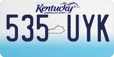 KY license plate 535UYK