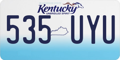 KY license plate 535UYU