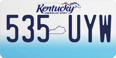 KY license plate 535UYW