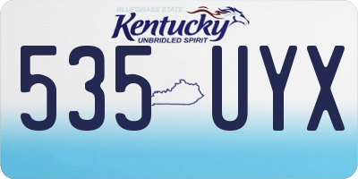 KY license plate 535UYX