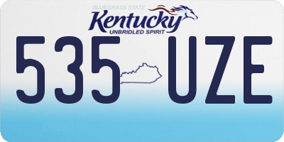 KY license plate 535UZE
