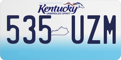 KY license plate 535UZM