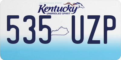 KY license plate 535UZP