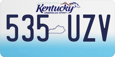 KY license plate 535UZV