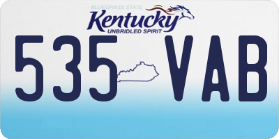 KY license plate 535VAB