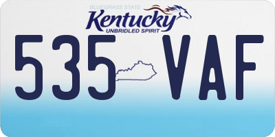 KY license plate 535VAF