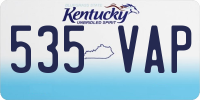 KY license plate 535VAP