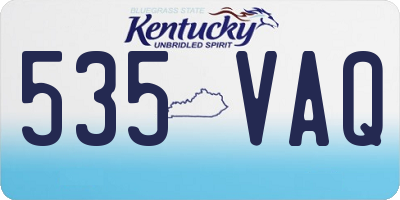 KY license plate 535VAQ