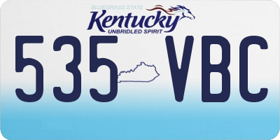 KY license plate 535VBC