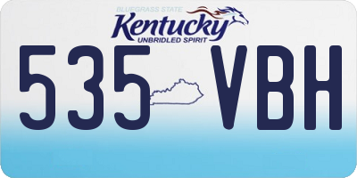 KY license plate 535VBH