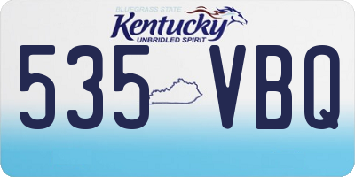 KY license plate 535VBQ