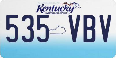 KY license plate 535VBV