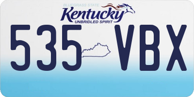 KY license plate 535VBX
