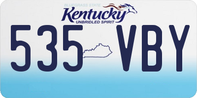 KY license plate 535VBY