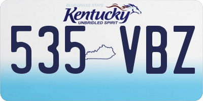 KY license plate 535VBZ