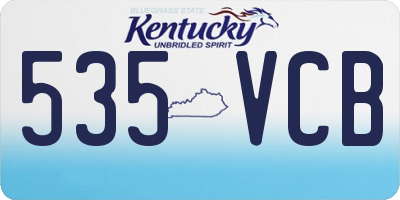KY license plate 535VCB