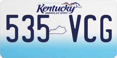 KY license plate 535VCG