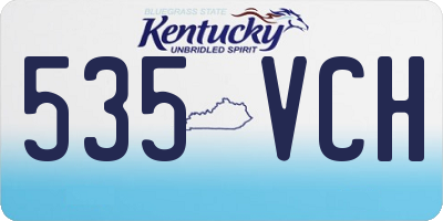 KY license plate 535VCH