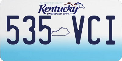 KY license plate 535VCI