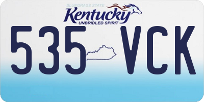 KY license plate 535VCK