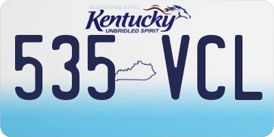 KY license plate 535VCL