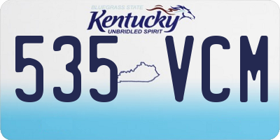 KY license plate 535VCM