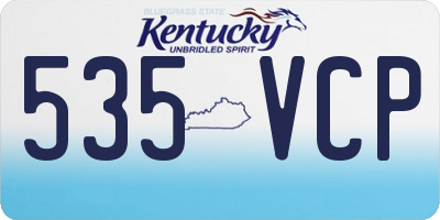 KY license plate 535VCP