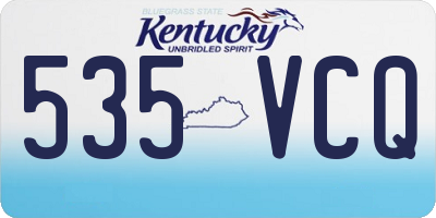KY license plate 535VCQ